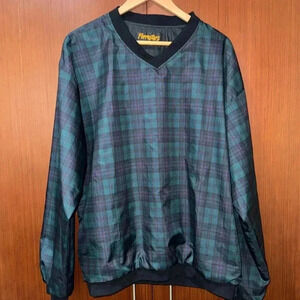 Vintage Forrester’s Plaid Windbreaker Golf Pullover Jacket XL Portland Oregon